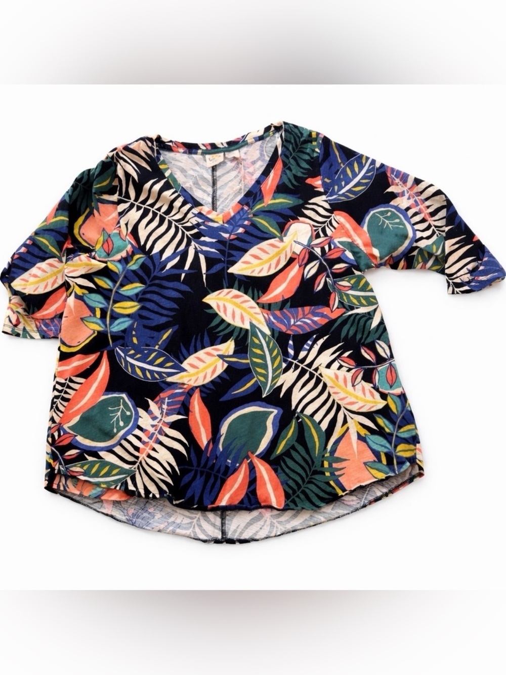 NWT C&C California Tropical Cotton 3/4 Sleeve 2X